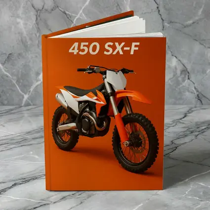 KTM 450 SX-F Motocross Bike Orange Background