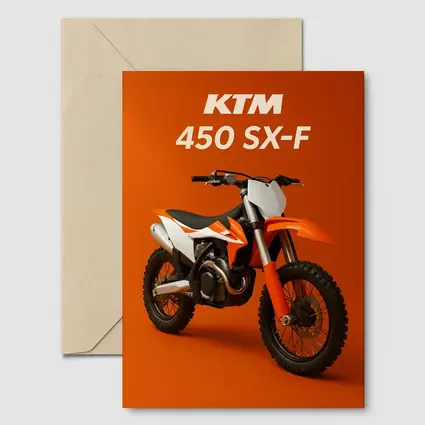KTM 450 SX-F Motocross Bike Orange Background