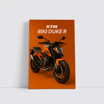 KTM 890 Duke R Orange Background