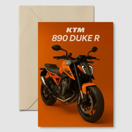 KTM 890 Duke R Orange Background