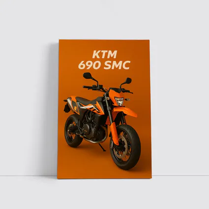 KTM 690 SMC Motorcycle Orange Studio Background