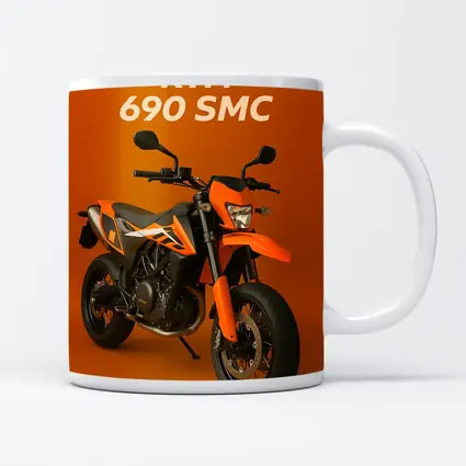 KTM 690 SMC Motorcycle Orange Studio Background