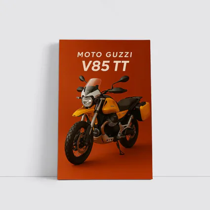 Moto Guzzi V85 TT Yellow on Red