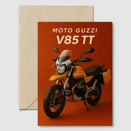 Moto Guzzi V85 TT Yellow on Red