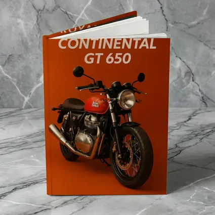 Royal Enfield Continental GT Red Orange Background