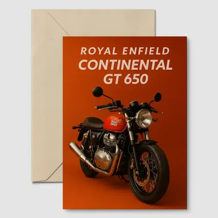 Royal Enfield Continental GT Red Orange Background