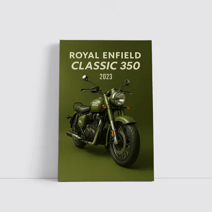 Royal Enfield Classic 350 Motorcycle Green Background