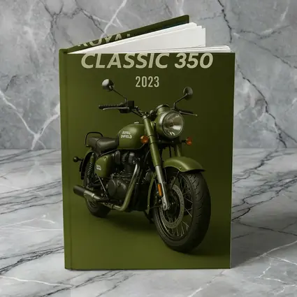 Royal Enfield Classic 350 Motorcycle Green Background
