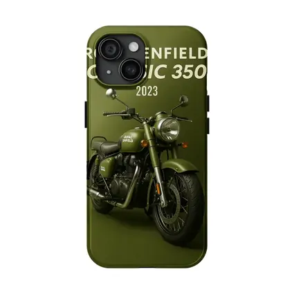 Royal Enfield Classic 350 Motorcycle Green Background