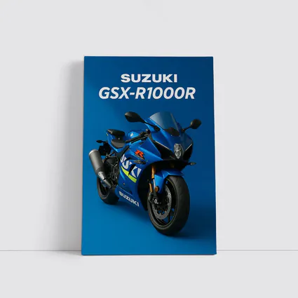 Suzuki GSX-R1000R Sport Bike Blue Background