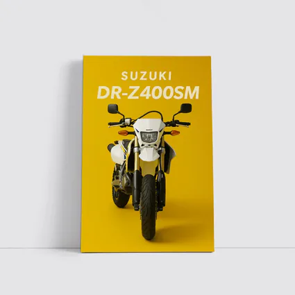 Suzuki DR-Z400SM Supermoto Yellow Background