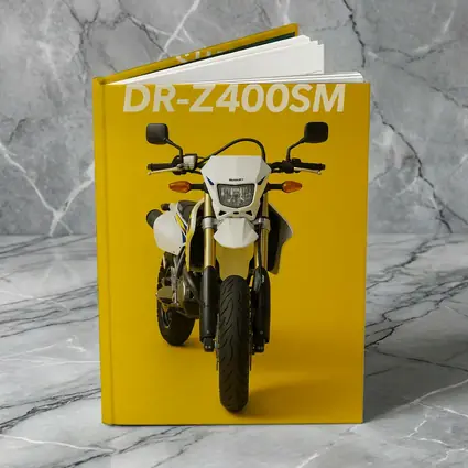 Suzuki DR-Z400SM Supermoto Yellow Background
