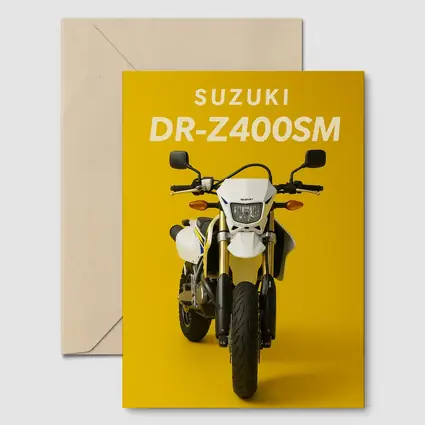 Suzuki DR-Z400SM Supermoto Yellow Background