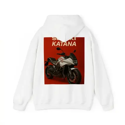 Suzuki Katana Motorcycle on Red Background