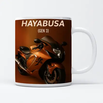 Suzuki Hayabusa Gen Three Orange Motorcycle Art