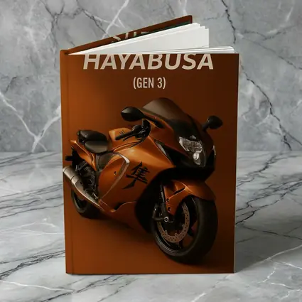 Suzuki Hayabusa Gen Three Orange Motorcycle Art