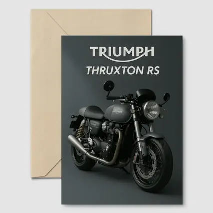 Triumph Thruxton RS Motorcycle Dark Gray Background