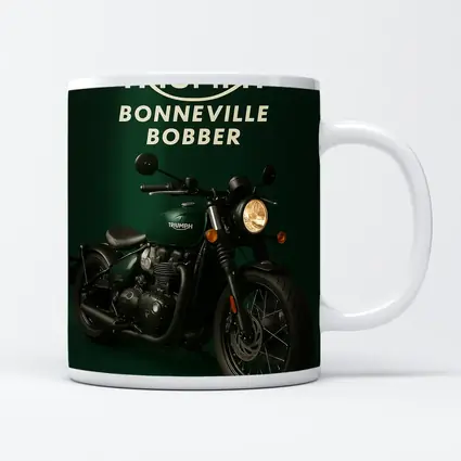 Triumph Bonneville Bobber Deep Green Background