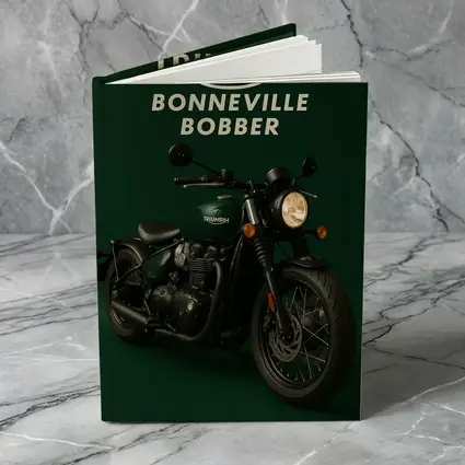 Triumph Bonneville Bobber Deep Green Background