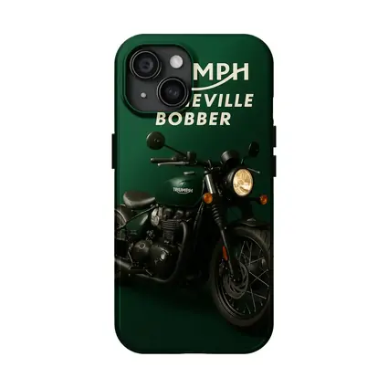 Triumph Bonneville Bobber Deep Green Background