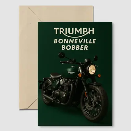 Triumph Bonneville Bobber Deep Green Background