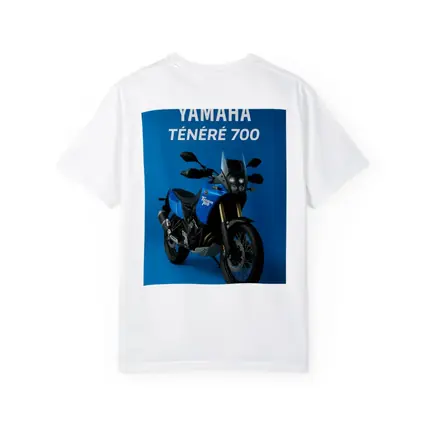 Yamaha Tenere 700 Adventure Motorcycle Blue Background