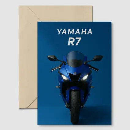 Yamaha R7 Sport Bike Blue Studio