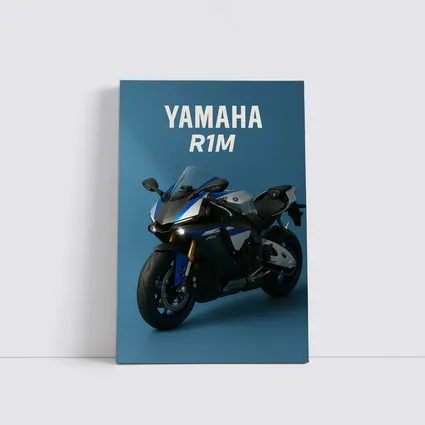 Yamaha R1M Sport Bike Blue Studio