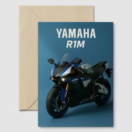 Yamaha R1M Sport Bike Blue Studio