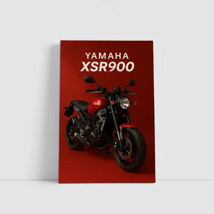 Yamaha XSR900 Motorcycle Red Studio Background