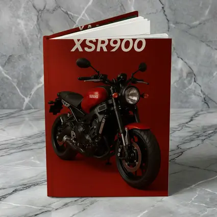 Yamaha XSR900 Motorcycle Red Studio Background