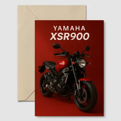 Yamaha XSR900 Motorcycle Red Studio Background
