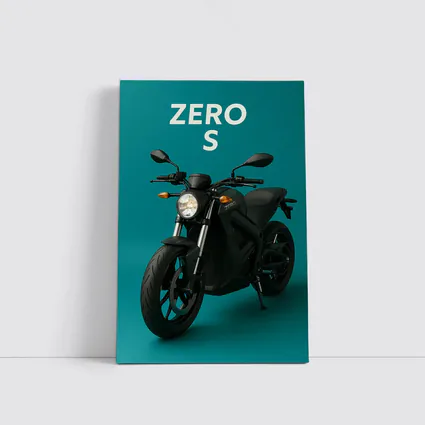 Zero S Electric Motorcycle Teal Background