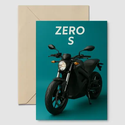 Zero S Electric Motorcycle Teal Background