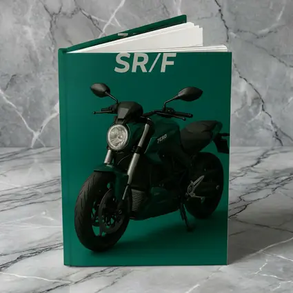 Zero SR F Electric Motorcycle Green Background