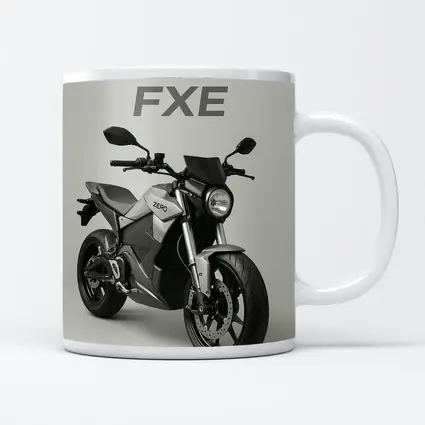 Zero FXE Electric Motorcycle Studio Gray Background