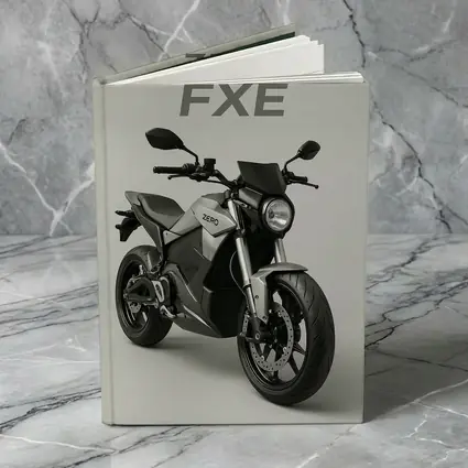 Zero FXE Electric Motorcycle Studio Gray Background