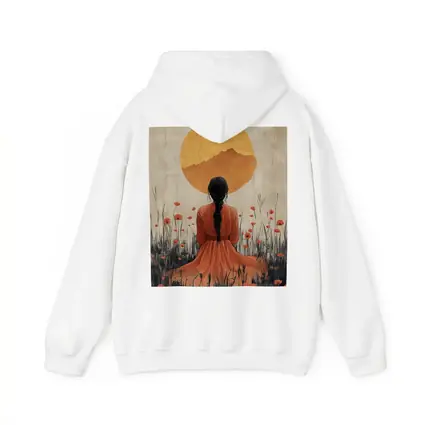Woman Braided Hair Poppy Field Golden Sun