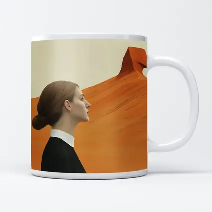 Woman Profile Desert Sphinx Surreal Art