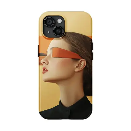 Woman Profile Orange Band Desert Landscape