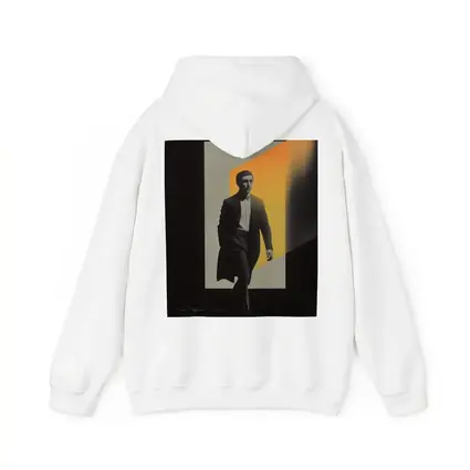 Man in Dark Coat Orange Light Art