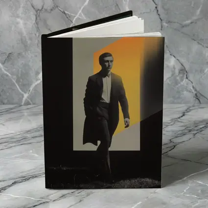 Man in Dark Coat Orange Light Art
