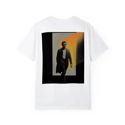 Man in Dark Coat Orange Light Art