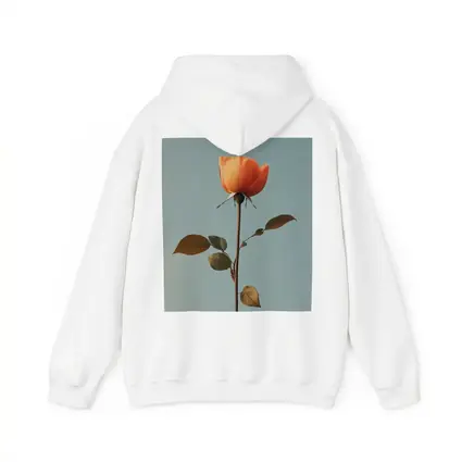 Orange Rose Single Stem Blue Sky