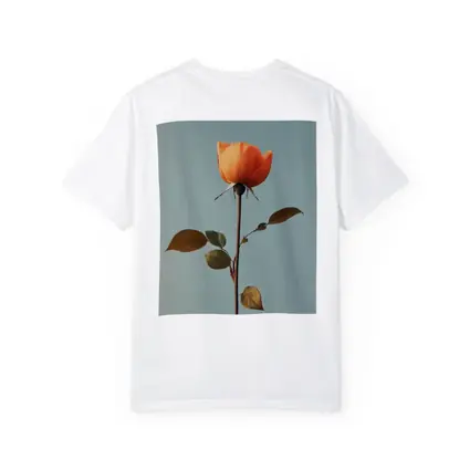 Orange Rose Single Stem Blue Sky