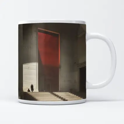 Grand Hall Red Light Architectural Interior Art