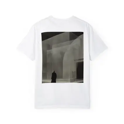 Man Walking Past Translucent Glass Architecture
