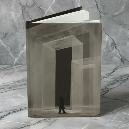 Man Walking Through Translucent Concrete Arch