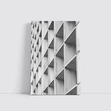 Concrete Building Facade Abstract Black White