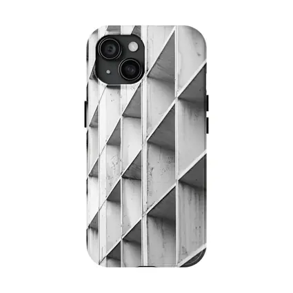 Concrete Building Facade Abstract Black White